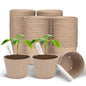 Peat Pots, 60 Pack Plant Starter Round Nursery Pot with Drainage Holes, Garden Germination Seedling Pots with 30 Plant Labels (4 Inch) - size: 4 Inch
