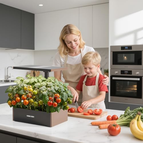 SUNCOZE Hydroponics Growing System, 20 Pods Indoor Herb Garden, Black