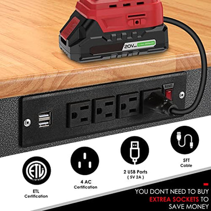 OLBRUS 48" Adjustable Workbench with Power Outlet and Rubber Pad - size: 48"Power Outlets-Rubber Pad