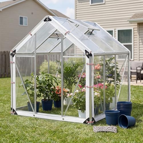 Heavy Duty Clear Tarp Waterproof, 14 Mil Thick Plastic Sheeting with Metal Grommets, Tear-Resistant Clear Vinyl Roll for Greenhouse Cover, Patio Enclosure and Camping, 420g/m²(8x16ft) - size: 8x16ft