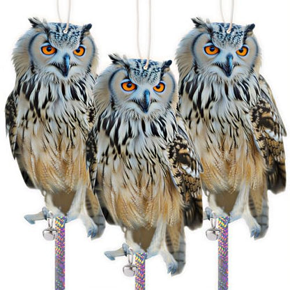 3Pcs Flat Fake Owl to Keep Pigeons Away from Balcony - color: Grey 3pcs
