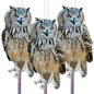 3Pcs Flat Fake Owl to Keep Pigeons Away from Balcony - color: Grey 3pcs