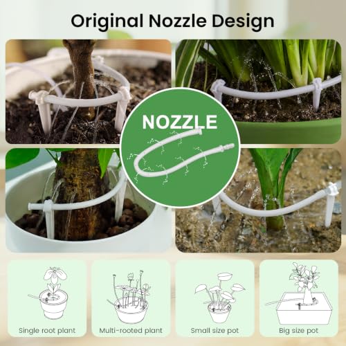 Solar Drip Irrigation System, Automatic Plant Watering Kit for 15 Plants