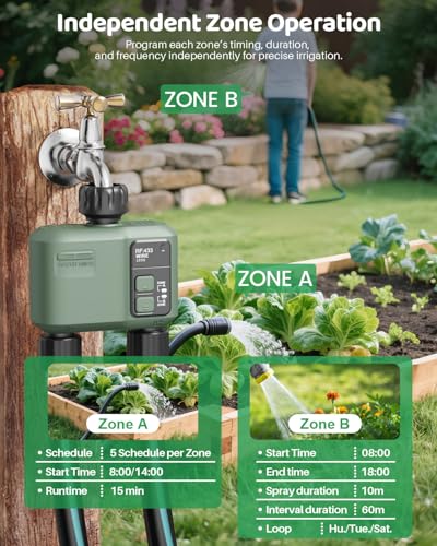 WiFi Water Timer 2 Zone for Garden Hose, 2-Pack - size: 2*2 Outlet