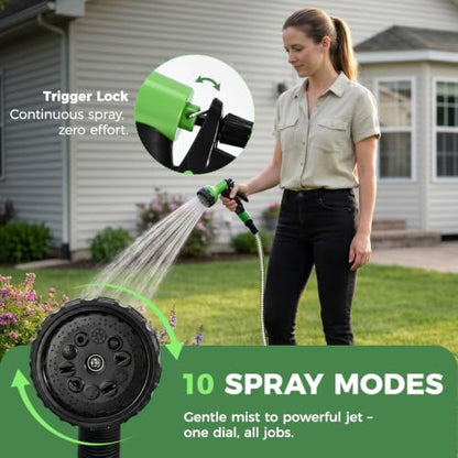 Garden Hose Reel with Stand, 65ft 304 Stainless Steel Garden Hose