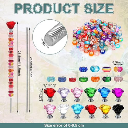 Tigeen 236 Pcs Garden Stake DIY Fairy Wand Plant Stake, Rose Flower - style: Rose Flower