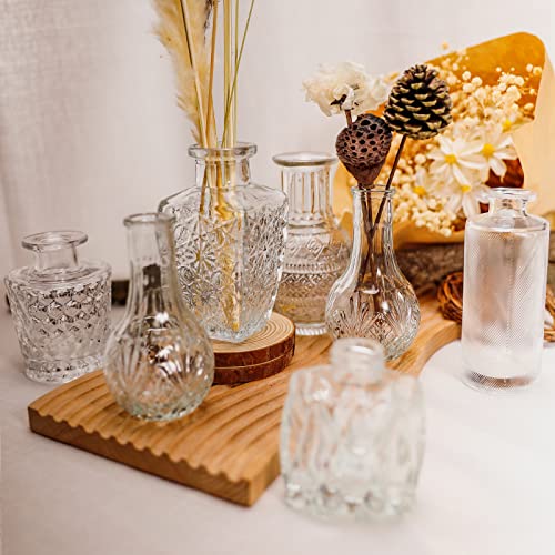 Arme Glass Bud vases in Bulk，Small Glass Flower Vase for Centerpieces 16Pcs - color: Clear-16pcs, size: 16 Pcs