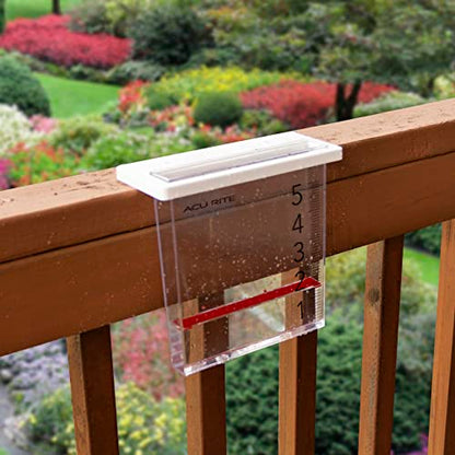AcuRite (00858W) Waterfall Rain Gauge with 5" Rainfall Capacity, Clear - color: Waterfall