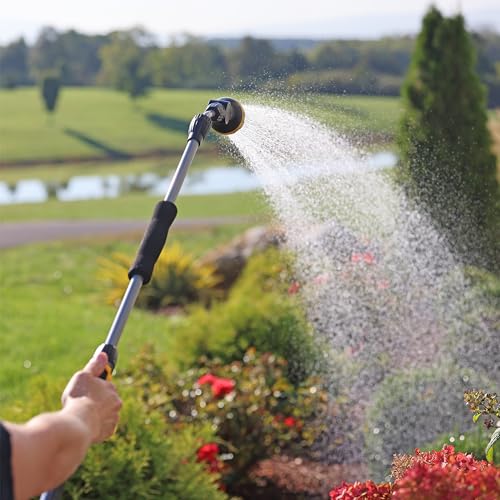 Melnor 65145AMZ RelaxGrip 8-Pattern Pivoting-Head QuickConnects Extension Wand, Black/Yellow