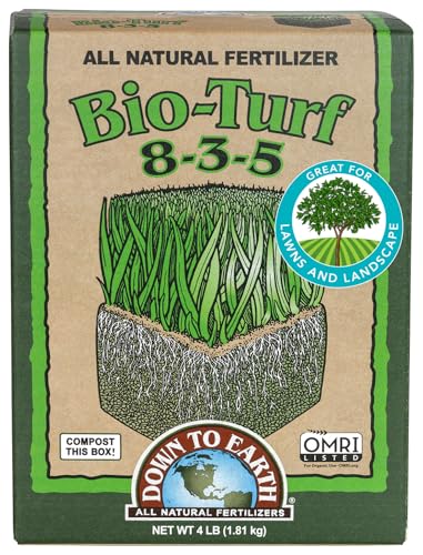 Down To Earth All Natural Fertilizers Organic Bio-Turf - 8-3-5, 4 lb
