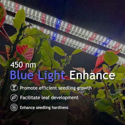 DYMOND Boostgro LED Seed Starter Grow Light 3FT Full Spectrum Linkable 5000k Daylight + 660nm Red + 450nm Blue Indoor Plant Lighting Fixture - size: 3 FT Pro