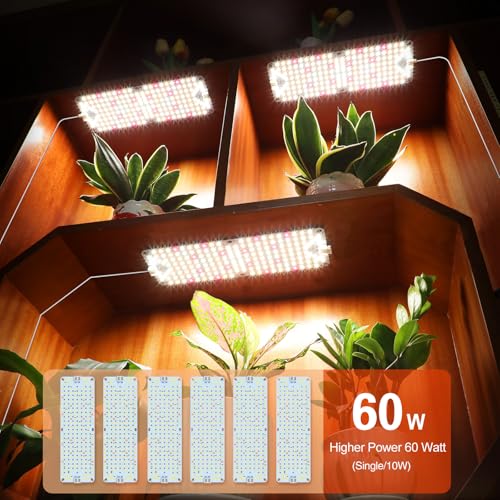 6-Pack Panel Grow Lights for Seed Starting,Veg, Bonsai,Seedling - size: Panel Grow Light(6Pack)