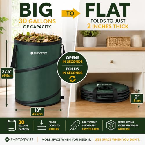 2-Pack 30-Gallon Collapsible Trash Cans, Pop-Up, RV & Camping
