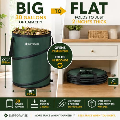 2-Pack 30-Gallon Collapsible Trash Cans, Pop-Up, RV & Camping