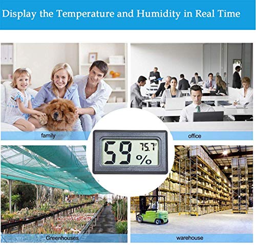 4-Pack Mini Indoor Temperature Humidity Meters Digital Gauge