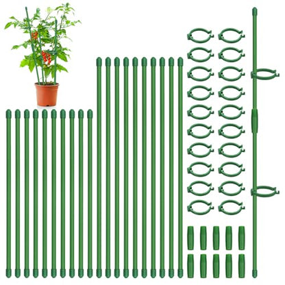 Plant Stakes, 20 Pcs Plant Sticks Stakes Support - size: 10pcs 12inch+10pcs 16inch