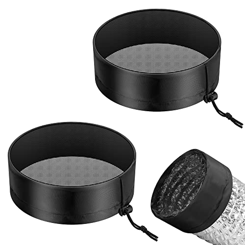 VIVOSUN 2-Pcs. Grow Tent Vent Cover, 4"/6"/8" Duct Filter Vent Cover with Elastic Band and Fixed Buckle for Plant Grow Tent Vent - size: 8 Inch