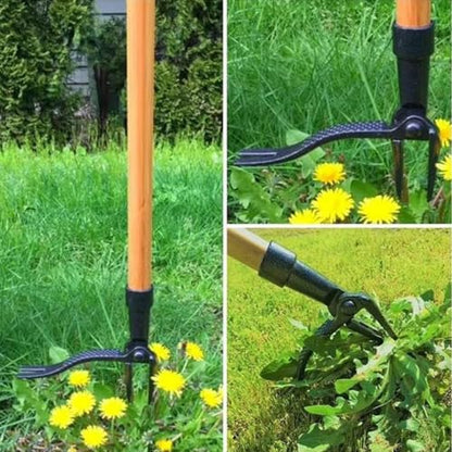 Stand Up Weed Puller an Upright Weeding Tool Standing Weed Clip No Bending 4 Claws
