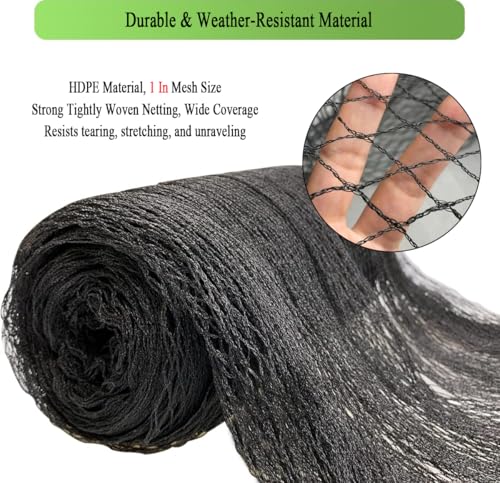 Bird Netting for Chicken Coop 50x50 FT, 1" Chicken Run Cover Net - size: 50X50 FT