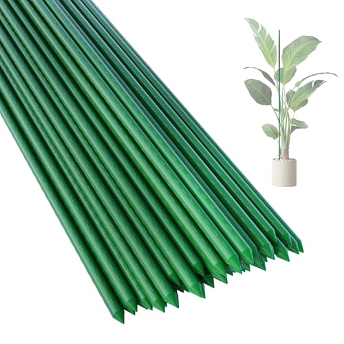 PROWORX 48 Inch 4 Ft Plant Support Garden Stakes for Outdoor Plants, 25 PCS - size: 4 Ft 25 Pack