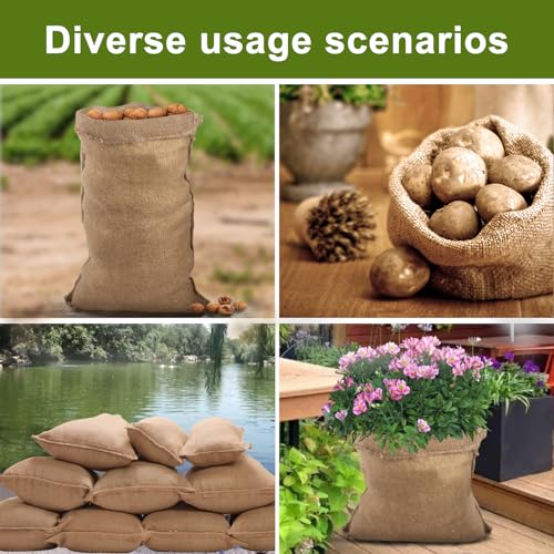 Agfabric Burlap Plant Covers Freeze Protection, 40in x 70in Warm Plant Frost Blankets with Drawstring, Reusable Frost Protection Cloths for Outdoor Plants, 2 Pack - size: 40"x70",2P