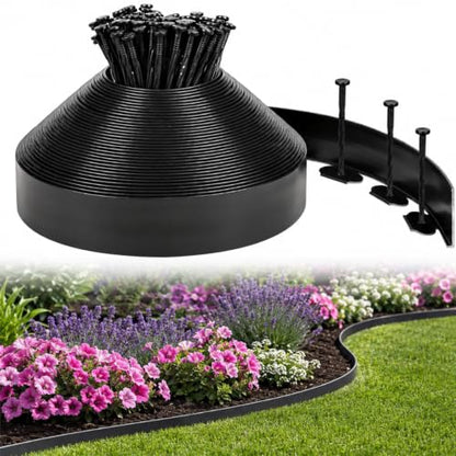 Garden Edging Coil 2" x 100', Landscape Edging Kit with 120 Spikes