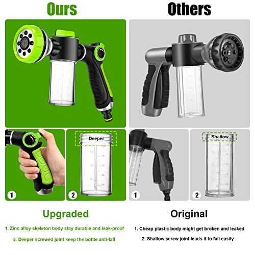 Upgraded Dog Wash Hose Attachment, 8-in-1 Sprayer Mode Garden Hose Nozzle