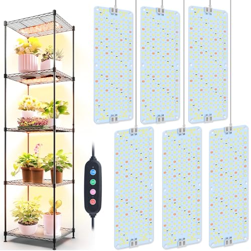 6-Pack Panel Grow Lights for Seed Starting,Veg, Bonsai,Seedling - size: Panel Grow Light(6Pack)