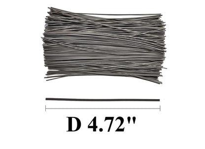4.72",1000 Pcs,Black,Plastic Twist Ties, Garden Plant Twist Tie Cable Tie, Plastic Cable Ties for Bread Candy Bags, Gift Bags (4.72",Black) - color: 4.72",black