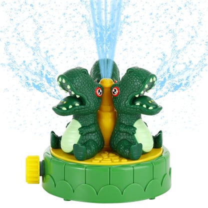HeySplash Water Sprinkler Toy, Outdoor Yard Play Hose Fit Over 3 Years - color: B-dinosaur