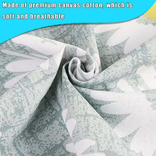 LOLOMLO Oversize Canvas Cotton Apron, Extra Large Aprons with Long Strap, Adjustable Neck Tear Resistant Plus Size aprons - color: Sunflower