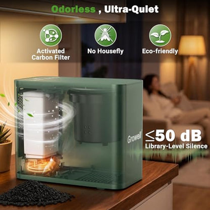 Growell 3.2L Electric Composter, Countertop Food Waste Indoor Compost Bin - color: Green