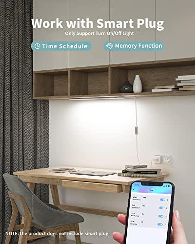 ASOKO 24 Inch Under Counter Light 3 Colors Dimmable Desk Lamp - size: 24 Inch