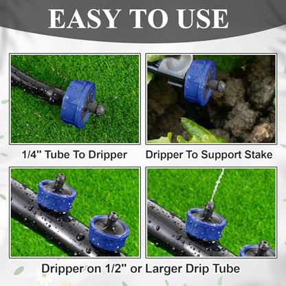 60Pcs 1 GPH Drippers Pressure Compensating Irrigation Emitters - color: 60 PCS 1GPH