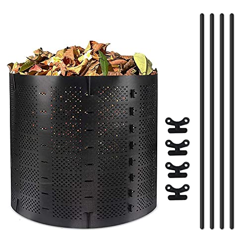 YUEWO 220 Gallon Compost Bin Outdoor Expandable Outdoor Composter for Leaves, Grass, Coffee Grounds, Kitchen Waste, Trees and Dead Shrubs