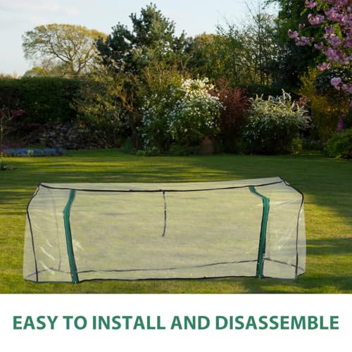 POPETPOP Transparent Greenhouse Cover Easy to Use Garden Protection Tent for Raised Garden Bed Heavy Duty Plant Cover Reliable Frost Weather Protection for Thriving Plants