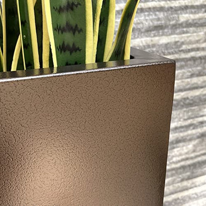Wallowa 38Lx10Wx30H Rust-Resistant Metallic Heavy Planter Box - color: Espresso