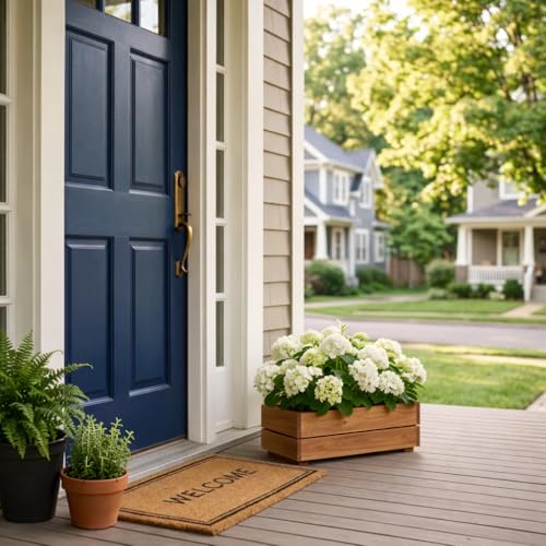 THYOI Premium Wooden Planter Box, Storage Box - 3 Colors (Natural) - color: Natural