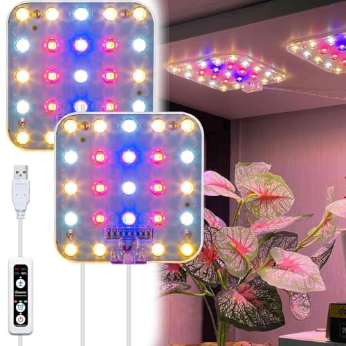 Under Shelf Grow Light, Auto Timer, Dimmable, Pinkish White, 1-Pack - color: Pinkish White