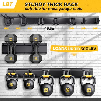 LBT 49.5"Garage Tool Organizer Wall Mount 500lbs Garden Tool Organizer - size: 49.5inch