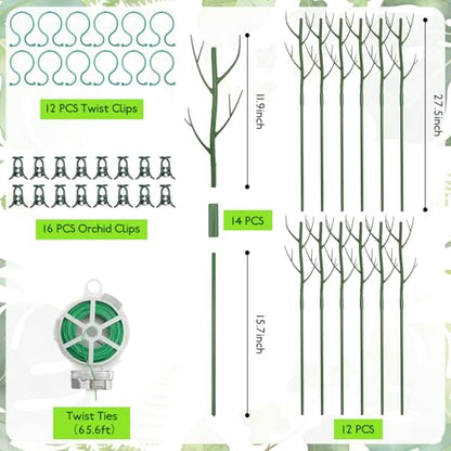 12 Pack Monstera Plant Support Stakes, Detachable Plant Stakes - color: 12Pack-27.5 Inch