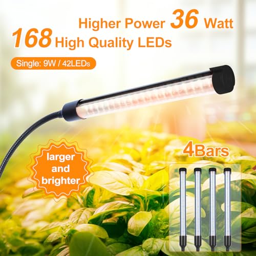 4Head Tabletop Grow Light for Bonsai, Cactus, Succulents - size: 4Head Tabletop(36W)