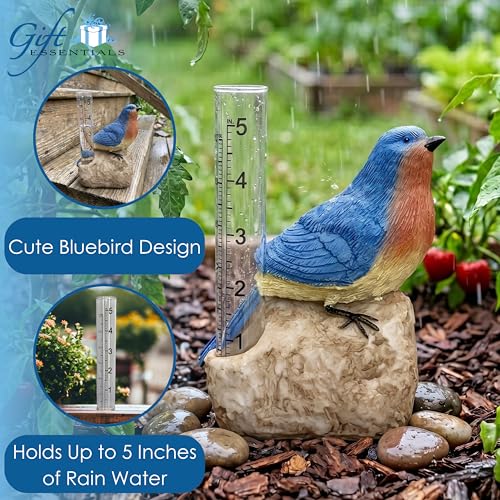 Gift Essentials Bluebird Decorative Rain Gauge - color: Bluebird
