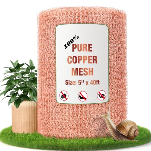 Copper Mesh Roll 5" x 40FT, 100% Pure Copper Wool for Pest Control - size: 5” X 40 Ft