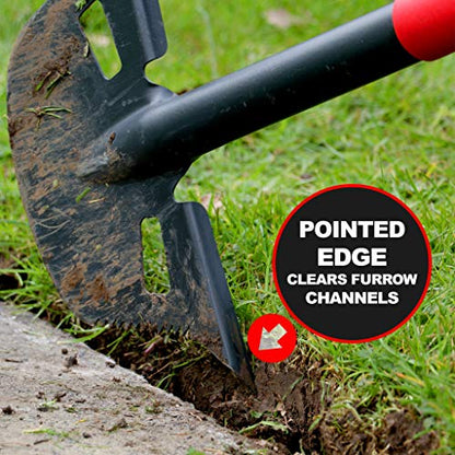 Roamwild Multi-Digger Garden Edger – Reinforced Fibreglass Light Weight Gardening Edging Tool with Edge Clearing Extra Wide Footplates & Unique Dual AIR Light Grip Technology & Root Saw Stump Cutter. - color: Edger