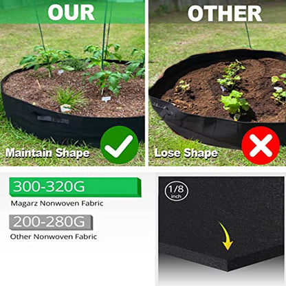 ZtohPyo 2-Pack 50 Gallon Plant Grow Bags, Large Fabric Raised Garden Bed with Handles,Durable Garden Beds Planters Aeration Gardening Container to Grow Vegetables for Outdoor Plants - size: 2-pack 50 Gallon