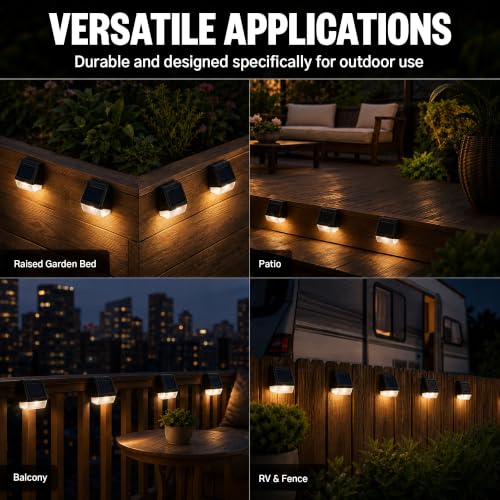 6 Pack Magnetic Solar Lights for Raised Garden Beds