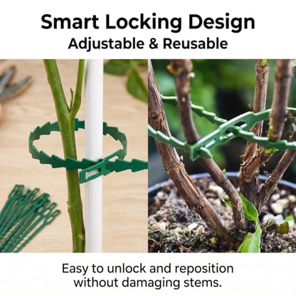 100 Garden Plant Ties & 50 T-Type Plant Labels Kit