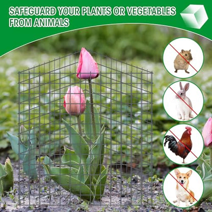 Zubebe 10 Pack Small Wire Plant Protectors Mesh, Thickness 2mm, Dark Green - color: Dark Green, size: Thickness 2mm