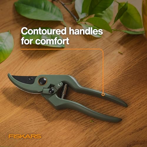 Fiskars 7" Plant Sculpting Bypass Pruners & Holder, 1/2" Cut Capacity